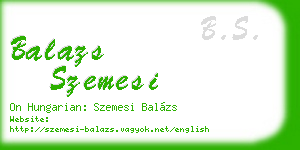 balazs szemesi business card