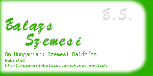 balazs szemesi business card